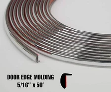 5/16" x 50' Roll Trim-Gard L-Style All Chrome Door Edge Guard (NE01-50)
