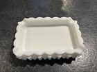 Vintage Fenton Hobnail Milk Glass Rectangular Ashtray/Trinket Dish