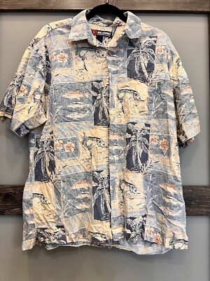 Reel Legends Sz L Inshore Slam Fishing Button Down Shirt Vacation Tarpon Snook