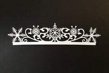 Snowflake Border die cut embellishments 5 pcs 1-1/2 x 6-1/2 Choose Color