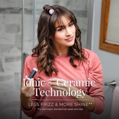 Rodillos calientes compactos de cerámica de doble voltaje Remington para cabello largo y corto usados - Imagen 5 de 10
