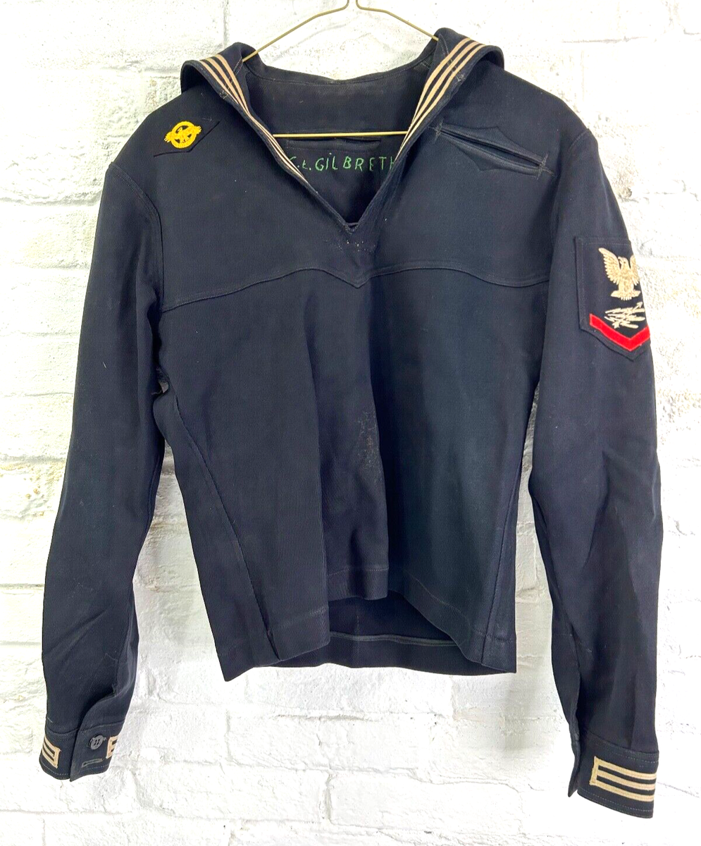 WWII US Navy Radarman 3rd Class Dress Blue Jumper Top