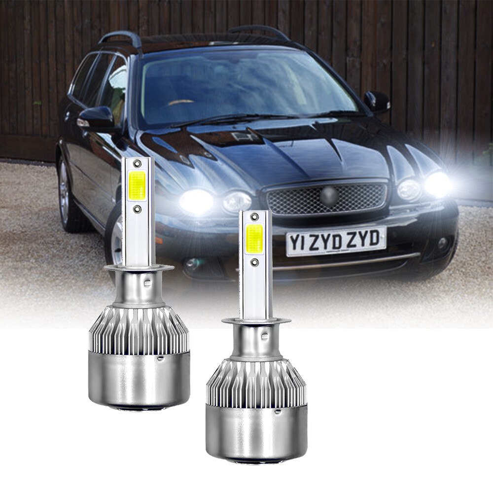 For Jaguar XType Headlight 20012009 Bulbs High low Beam Xenon White