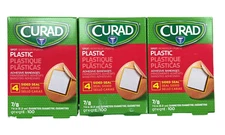 Curad Plastic SPOT ROUND Bandages 7/8 inch diameter 100ct ( 3 pack )