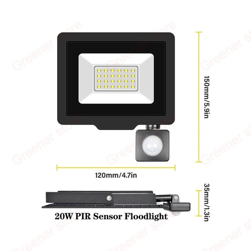 PIR LED Floodlight Motion Sensor Light 10W-400W Home Security Flood Garden Lamp - Picture 15 of 19