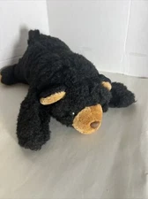 Vintage 90s Plush Bear Black Purr-Fection By MJC Realistic Stuffed Animal 12”
