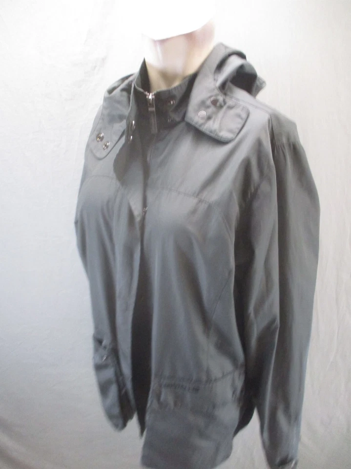 MERRELL Size XL Womens BLK 100% Nylon Full Zip Snap Stand Collar Windbreaker 235 - Image 3 of 4
