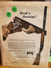 MAN CAVE ART- Vintage Advertising 1965 Browning Break Action Shotgun #241