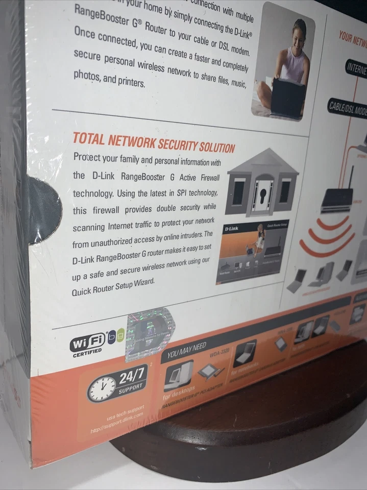  D-Link WBR-2310 108 Mbps 4-Port 10/100 Wireless G Router NEW Factory Sealed ! - Image 4 of 4