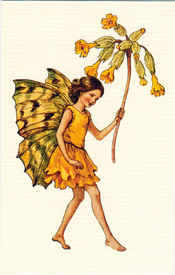 THE COWSLIP FAIRY from Flower Ferries by Cicely M.Barker Russian postcard