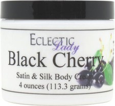 Black Cherry Satin and Silk Cream, Body Cream, Body Lotion