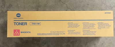Konica Minolta TN611M  A070330 Magenta Toner Cartridge, bizhub C451, C550, C650