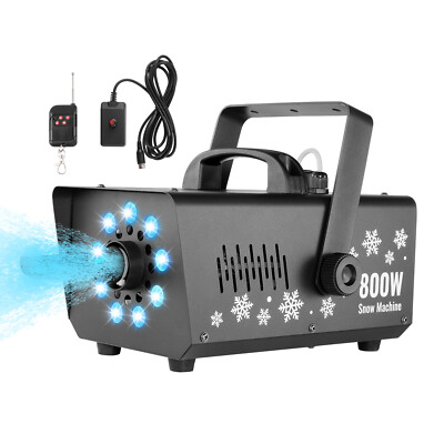 VEVOR 800W Snow Machine Snowflake Maker LED Light Holiday Christmas Stage Decor