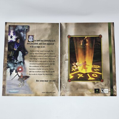 Night Caster Microsoft Xbox Near the End Print Ad/Poster Official Promo ...