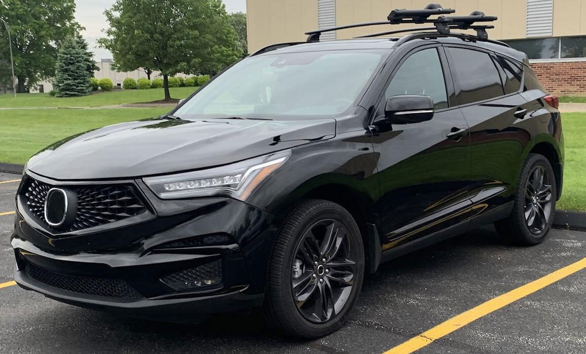 Black Roof Rail Bars For Acura RDX 2019-2022 | Aluminum Side Rails With Hardware