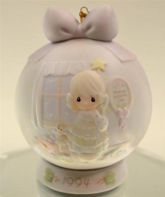 Precious Moments Ball Ornament w/ stand DATED 1994 530387 BX FREEusaSHP ...