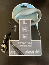 alcott Adventure Retractable Dog Leash Black L 110 LB