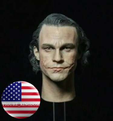 1 6 Joker Heath Ledger Head Sculpt The Dark Knight For 12 Hot