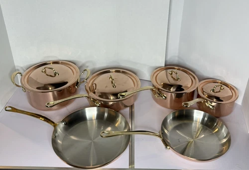 Mauviel Copper M'150 B 10-piece Cookware Set  New Read
