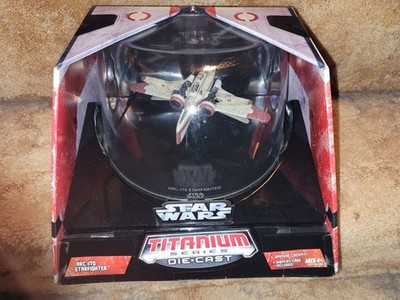 STAR WARS Titanium Series Ultra ARC-170 STARFIGHTER 2005 Hasbro Die-Cast Vehicle