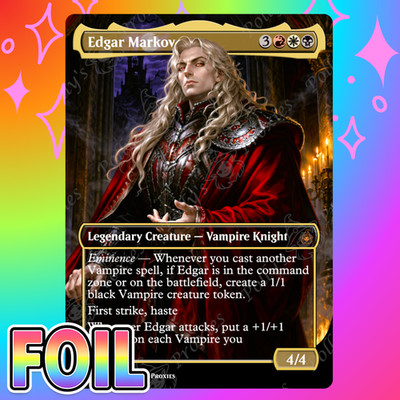 Edgar Markov FOIL Proxy Card with Custom Fantasy Art Design