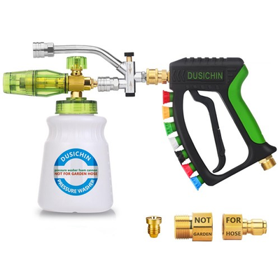 #ad Foam Cannon Pressure Washer Gun Kit 4000 PSI Double Tip Attachment Dual Conn... $93.53