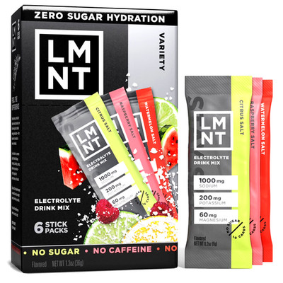 LMNT Zero Sugar Electrolyte Drink Mix - Variety Pack - 6ct-free shipping