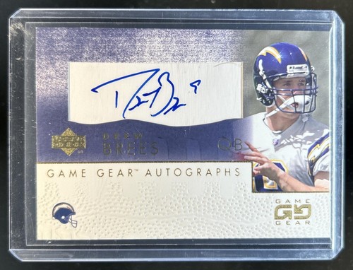 2001 Upper Deck Game Gear Drew Brees Auto Autograph #DB-GS Chargers