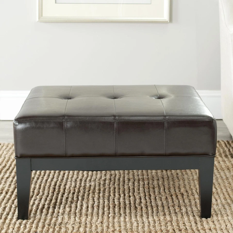 Fulton Square Cocktail Ottoman Black Large Black Square - Image 2 of 4