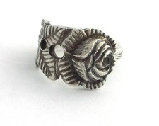 Spoon Ring Hildesheimer Rose Size 9 Art Nouveau Floral Style Silverware Jewelry
