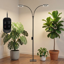 36W Grow Lights for Indoor Plants LED Full Spectrum w/Auto Timer  Dimmable