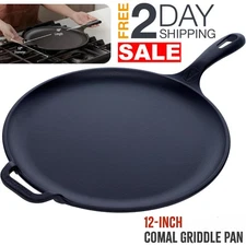12" Comal De Cast Iron Para Hacer Tortillas Crepes Pancakes Hecho En Colombia