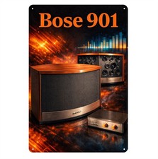 Bose 901 Speakers Metal Poster - Hifi Tin Sign - Size:20x30cm
