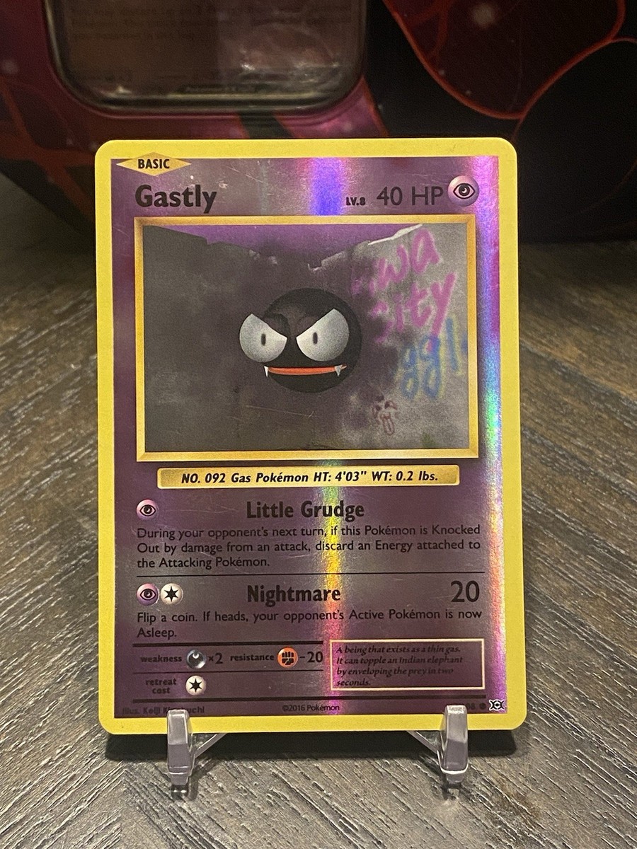 2016 gastly pokemon card XY GASTLY-REV.FOIL EVOLUTIONS [Fighting] x2 Retreat Cost Gastly 47/108 Common Evolutions Pokemon