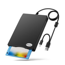 Chuanganzhuo Floppy Disk Reader, 3.5 inch External USB inch, Black