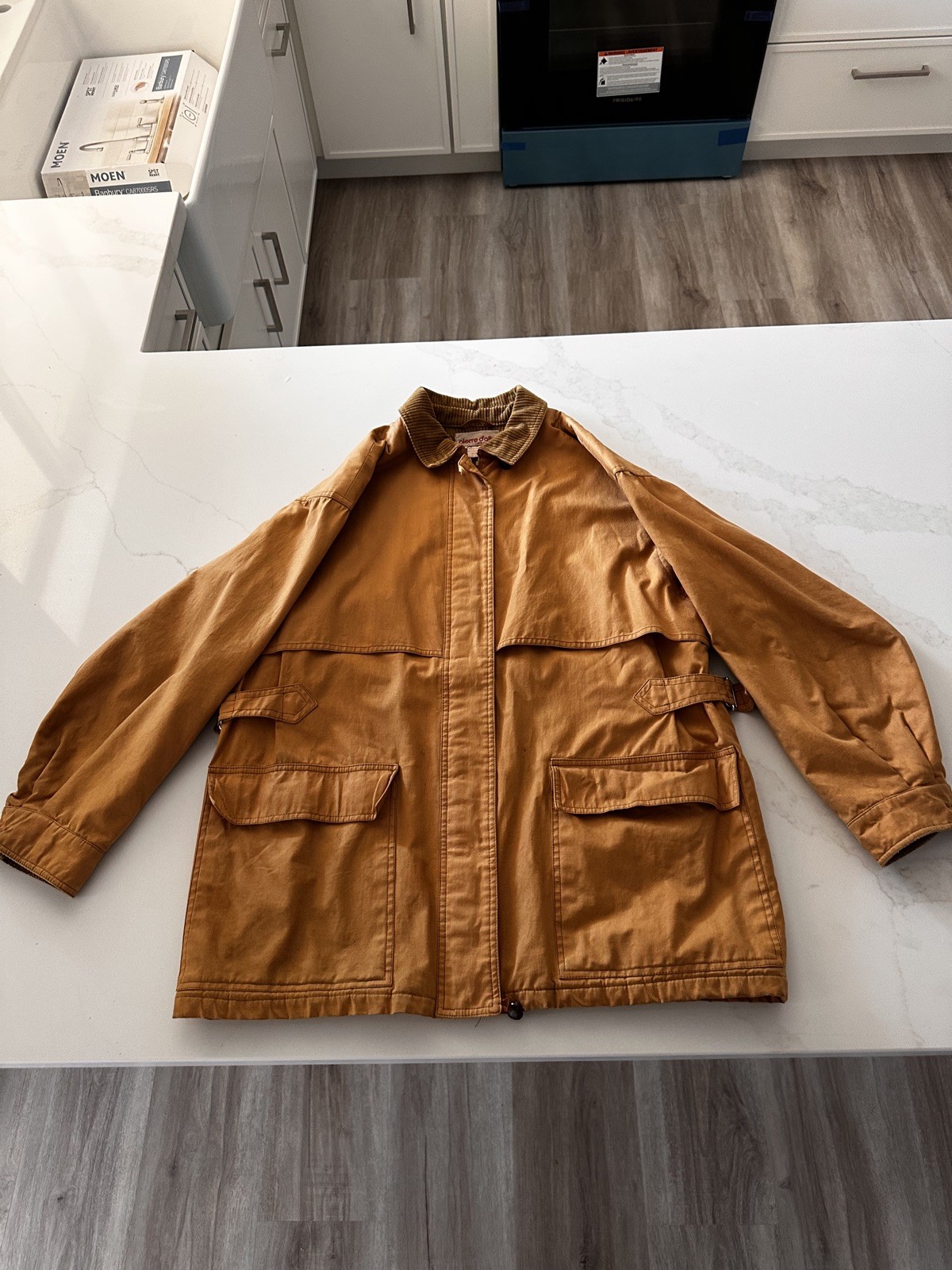 Vintage 1970s Pierre d’Alby Paris Military Safari Utility Jacket Corduroy Lined