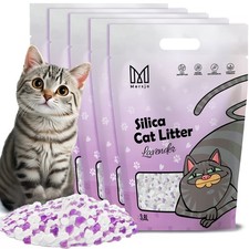 Mersjo Silikon Katzenstreu 5x3,8L Lavendel Kl...