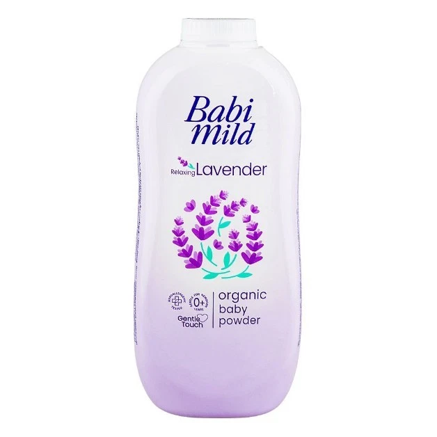 Babi Mild Relaxing Lavender Organic Baby Powder 350g Ultra Mild Hypoallergenic