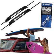 Universal Soft Roof Rack Pads for Surfboard Kayak SUPs with Car Tie Down 28"