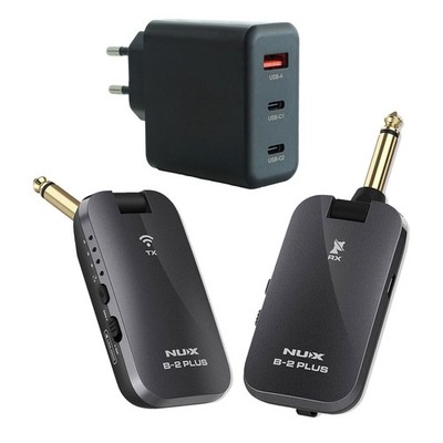 Nux B2-Plus Wireless System für Gitarre mit keepdrum Netzteil