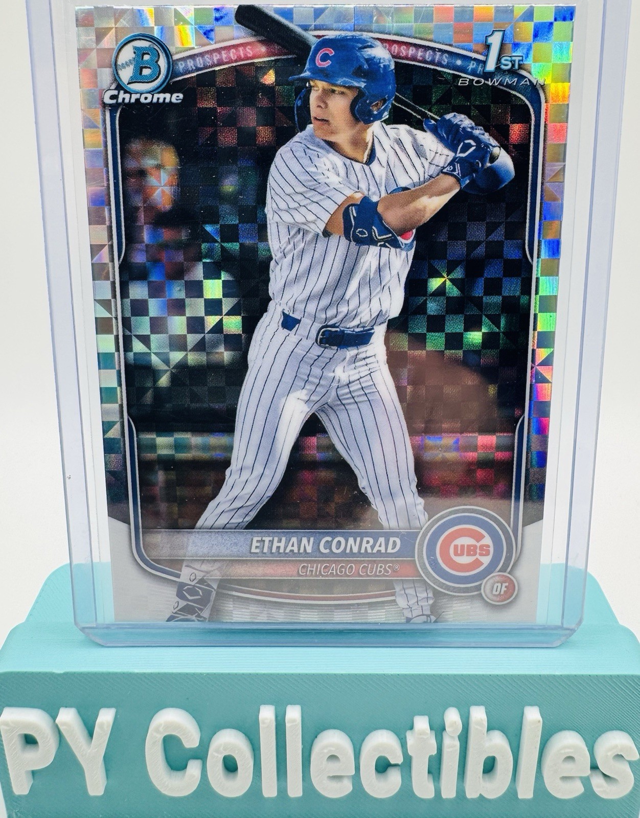 2025 BOWMAN DRAFT 1st CHROME ETHAN CONRAD SP X-FRACTOR REFRACTOR Cubs BDC-17