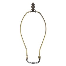 9 Inch Lamp Harp Kit with 0.7" Tall Finial for Table Lamps Bronze