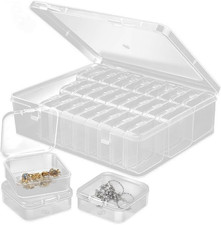 Bead Organizer, 31-Piece Bead Organizer and Storage Plastic Box, Transparent Box