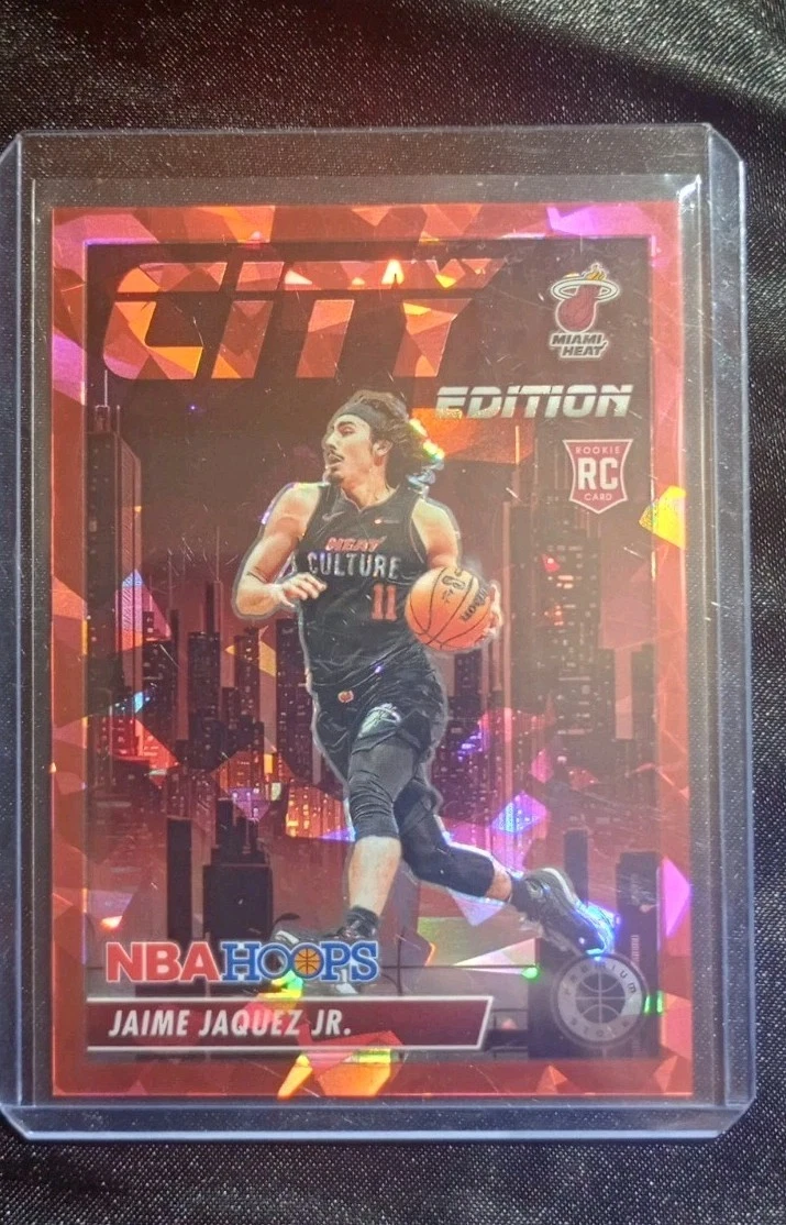 2023-2024 NBA Hoops Premium Stock City Edition Jaime Jaquez Jr Red Ice/99!