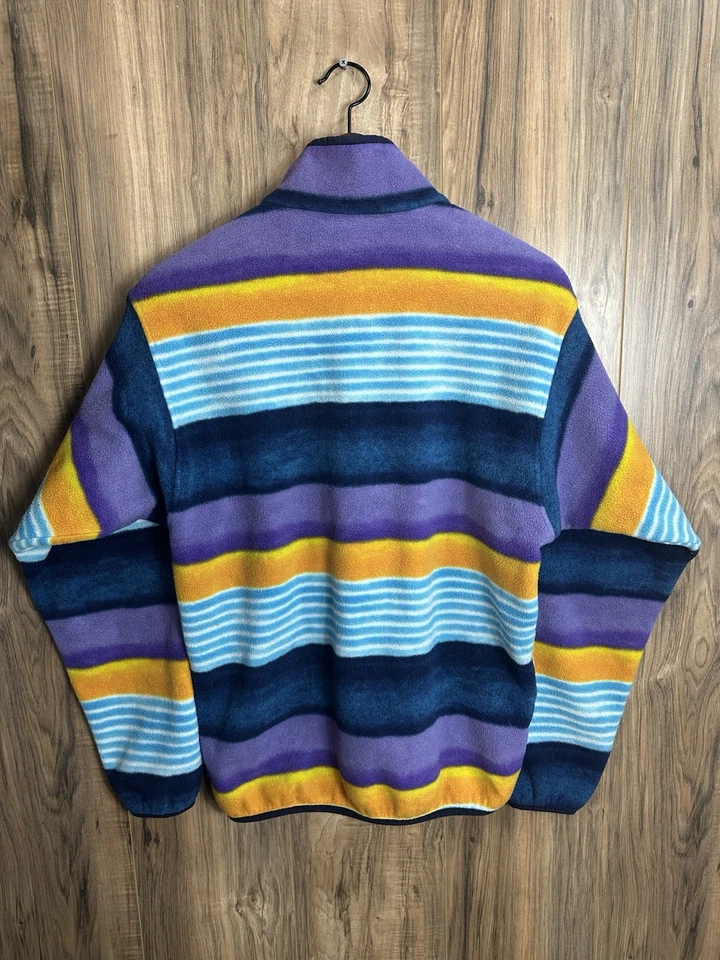 VTG Patagonia Synchilla Snap-T Striped Fleece Pullover Men's Size M - Image 4 of 4