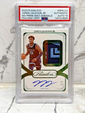 Jaren Jackson Jr. #SPAJJJ 2023 Panini Flawless Signature Prime Materials Emerald