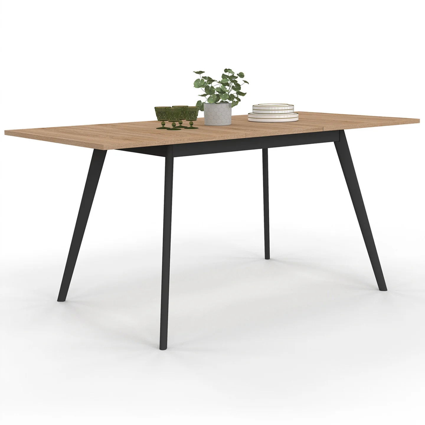 Table scandinave extensible INGA pour gagner de la place dans le salon de 4 à 8 couverts