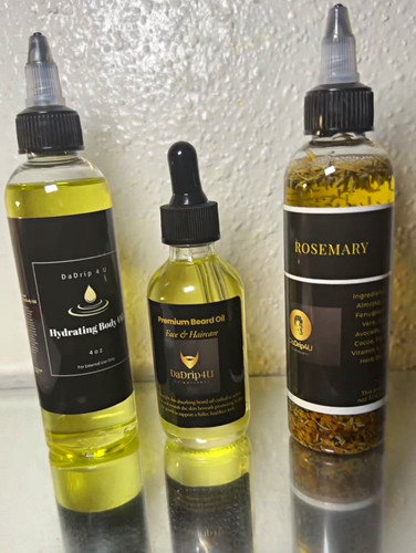DaDrip4U Hydrating Body Oil  Hair And Scalp Oil Beard Oil All Natural Products