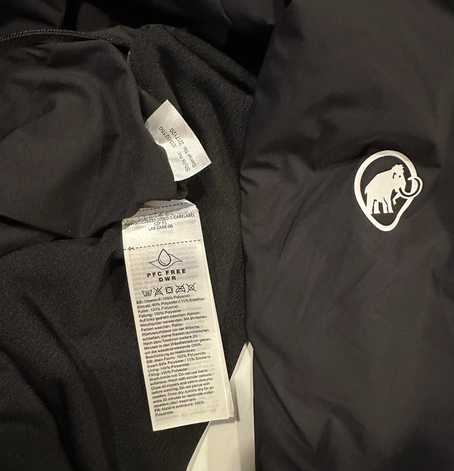 Mammut Rime In Flex Hoody Men’s Large Black Full Zip Hooded Jacket - Image 2 of 4