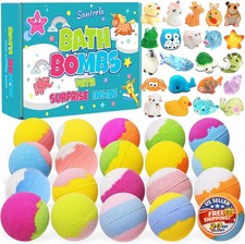 Bath Bombs for Kids with Surprise Inside, 20 Pack Kids Bath Bombs Gift Set with